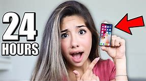 Using The World's SMALLEST iPhone 11 For 24 Hours!!