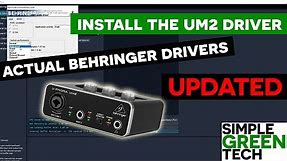 Behringer UM2 Setup Driver on Windows 10 [UPDATED]