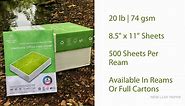 New Leaf Paper 100% Recycled Printer Paper, 20 lb Harmony Multipurpose Copy Paper, 2 Reams (500 Sheets/Ream), HP ColorLok Certified, Made in USA, White (10801)