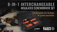 Klein Tools 8-in-1 Insulated Interchangeable Screwdriver Set 32288