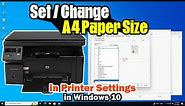 How to Set / Change A4 Paper Size in Printer Settings on Windows 10 PC or Laptop