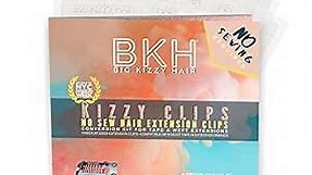 Big Kizzy Brown Kizzy Clips - No Sew Extension Clips Kit. Easily Convert Tape in Hair Extensions or Wefted Hair Extensions into Clip in Extensions - Fast, Easy & Makes Permanent Extensions Reusable!
