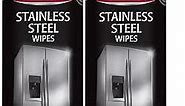 Weiman Stainless Steel Cleaner and Polish Wipes Bundle with Microfiber Cloth-Removes Fingerprints, Water Marks and Grease from Appliances - Works Great on Refrigerators, Ovens, and Grills