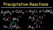 Precipitation Reactions and Net Ionic Equations - Chemistry