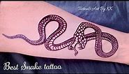 How to make best Snake Tattoo on hand