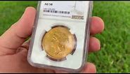 1852-O New Orleans Minted Double Eagle NGC AU58 $20 Featured Rare Coin