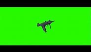 Gun Automatic Weapon UZI Rotate - Gun Green Screen Animation