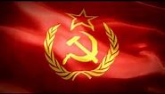 Ussr National anthem with animated flag in 4K
