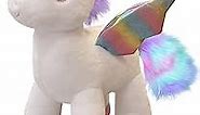 Putrer Unicorn Plush Toy,15" Unicorn Stuffed Animals for Girls,Rainbow Unicorn Plush Doll Gift for Kids Babies Birthday Party (White)…