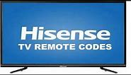 Remote Control Codes For Hisense TVs | Hisense TV Universal Remote control codes
