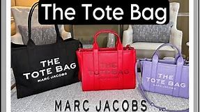 MARC JACOBS THE TOTE BAG COMPARISON | WHAT FITS | SMALL, MEDIUM & LARGE | CANVAS & LEATHER TOTE BAGS