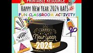 Happy New Year 2024 HATS | COLOR CUT + PASTE HAT ACTIVITY | MAKE NEW YEAR HATS
