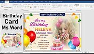 How to Make Birthday Card in Ms Word
