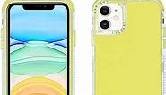 Omorro for iPhone X/Xs Clear Case, Neon Colors Three Durable Layers Rugged Slim Flexible TPU Anti-Drop Reinforced Corners Shockproof Bumper Protective Phone Case for Women Girl Men Yellow