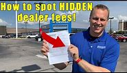 9 fees to NEVER pay a car dealership. Tips on car buying, how to negotiate, and how to buy a car.