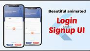 Flutter tutorial | Beautiful login and sign up page UI