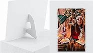 Golden State Art, Pack Of 25, 4X6 Paper Picture Frames With Easel, Paper Photo Frame Cards, Diy Cardboard Photo Frame (White)