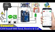 How to use GSM For SMS Send Receive and Call with Arduino and GSM Module | GSM based Project