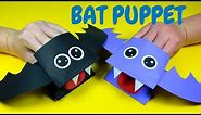 How to Make a Paper Bat Hand Puppet | Halloween Crafts for Kids