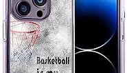 Case for 14 Pro Case Cute Designer Aesthetic Cool Kawaii Silicone Basketball/Cute Design Aesthetic Case for Women Girls Girly Compatible with iPhone 14 Pro Basketball Sports