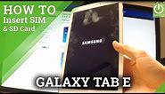 Insert SIM and SD Card in SAMSUNG T561 Galaxy Tab E 9.6" 3G