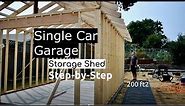 Build a Single Car Garage/Large Storage | Step-by-Step