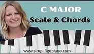 How To Play- C Major Scale & Chords//SIMPLE Piano Theory