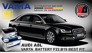HOW TO REPLACE BATTERY IN AUDI A8 HYBRID & REGISTER | VARTA