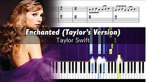 Taylor Swift - Enchanted - Piano Tutorial with Sheet Music