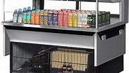 Turbo Air TOM-48L-UFD-S-1SI-N 48" Stainless Steel Drop-In Refrigerated Open Display Case Merchandiser
