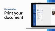 Print a document in Word