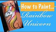 How to Face Paint a Rainbow Unicorn Tutorial!