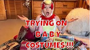 Trying On Baby Halloween Costumes with Princess Ella