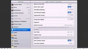Configuring your email settings on your iPad