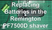Replacing batteries in a Remington PF7500D shaver