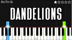 Ruth B. - Dandelions | EASY Piano Tutorial