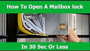 How To Open A MailBox Lock | Replace A Mail Box Lock