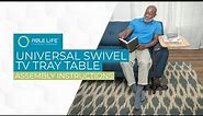 Able Life Universal Swivel TV Tray Table - Assembly & Installation Instructions