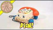 Vintage 1960's Fisher-Price Rolling Chatter Telephone Toy #747