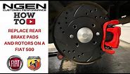 REAR BRAKES (PADS & ROTORS) INSTALL on a Fiat 500 Abarth - HOW TO!