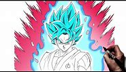 How To Draw Goku SSJ Blue (Kaioken) | Step By Step | Dragonball