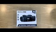 Vivitar Pro UHD 4K Video Camera Unboxing