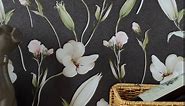 Ismoon Floral Peel and Stick Wallpaper, 16.1" x 78.7" Dark Dray Wallpaper Floral Contact Paper Removable Wallpaper Vinyl Self Adhesive Wallpaper Vintage Floral Wallpaper Stick on Wall Decor Cabinet