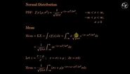 Normal Distribution | Derivation of Mean, Variance & Moment Generating Function (MGF) in English