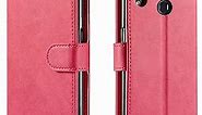 Galaxy A20 Phone Case, Samsung A20 Phone Case, with [Tempered Glass Screen Protector Included] STARSHOP PU Leather Wallet Shockproof Phone Cover Kickstand with Pocket Card Slots Magnet Closure -Pink
