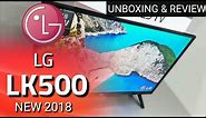 UNBOXING DAN REVIEW LG LED TV 32LK500BPTA NEW 2018 indonesia HD