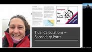 Tidal Calculations - Secondary Ports.
