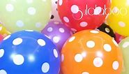 multicolor polka dot balloons