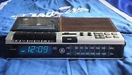 Vintage 1986 General Electric 7-4956B AM/FM Clock Radio Cassette Player