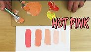 How To Make The Color Hot Pink With Acrylic Paint FAST!